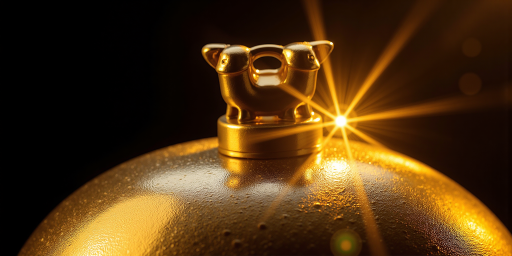 华纳兄弟标志，金色背景，黑色字母Warner Bros，好莱坞经典标识